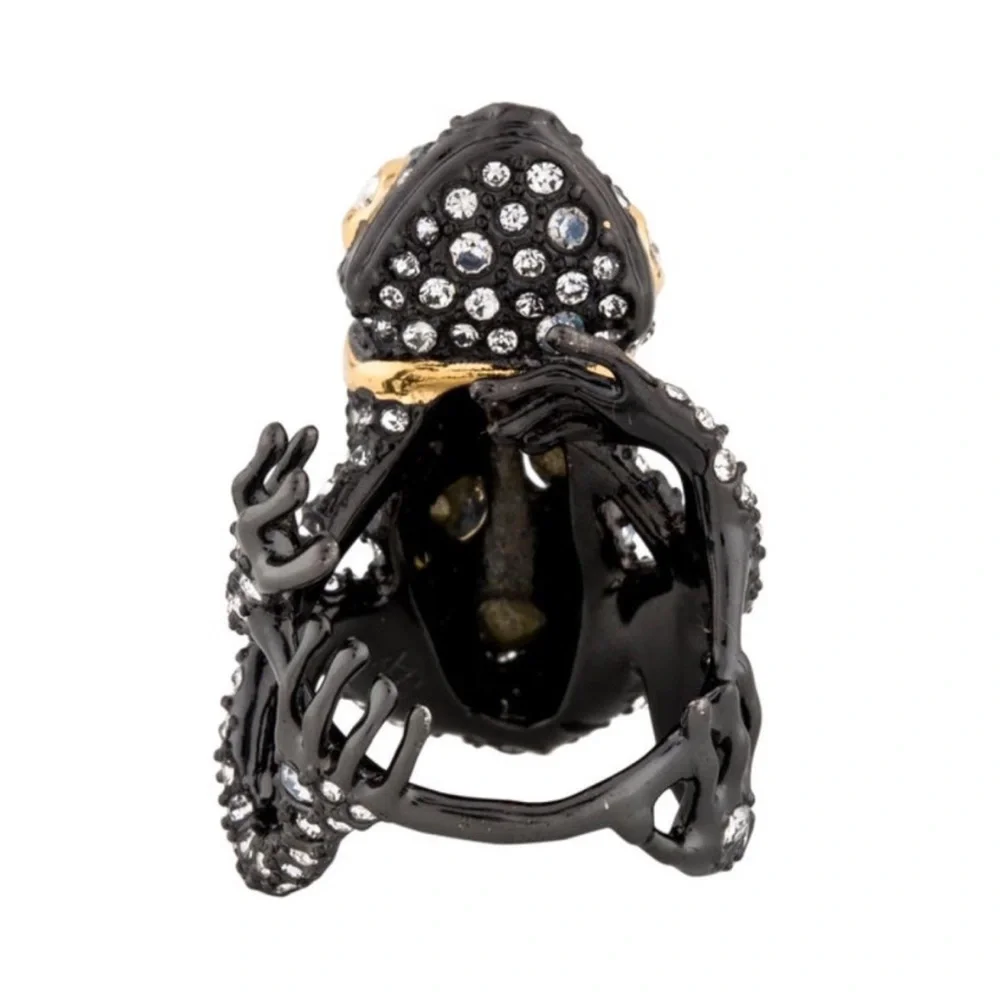 ALEXIS BITTAR• Elements crystal Frog Ring Size ~7